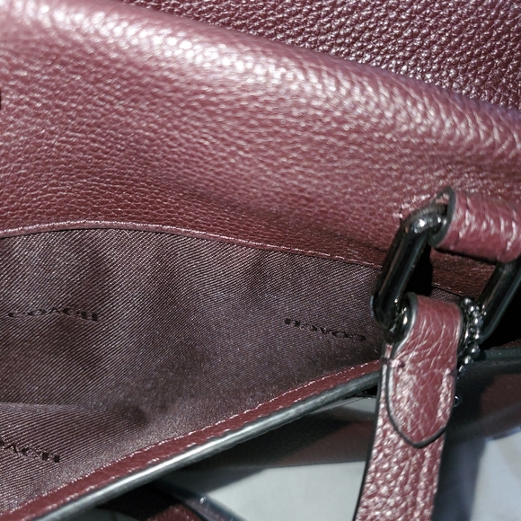 NWTs Beautiful Coach Fulton Satchel~Colorblock Leather~Oxblood~ MSRP:$350 - Picture 8 of 11